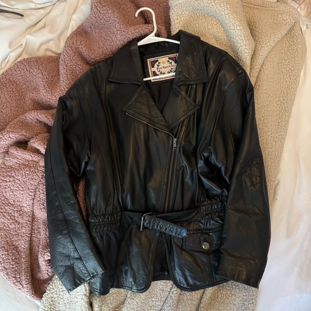 Paris Sports Club Vintage Leather Jacket Large
